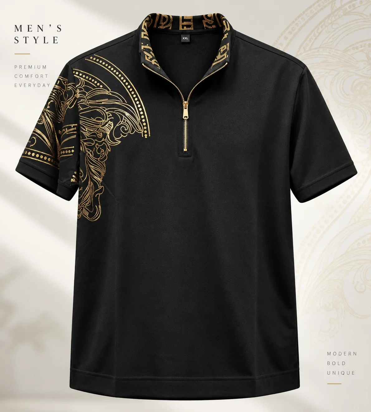 Mens Fancy High-Neck T-Shirt